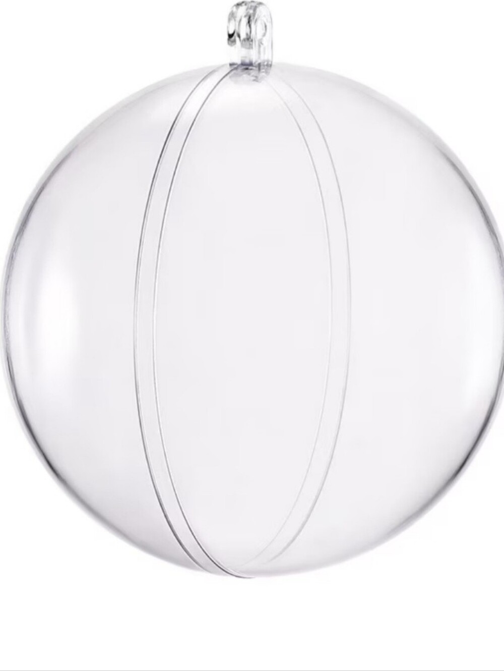 NWT Mangelsens Clear Plastic Hanging Ornament Ball - Lot 24 - 80mm (3.15")